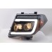 Nissan Navara D40 '05-'16 Black Projector Headlamp w Light Bar & Welcome Light
